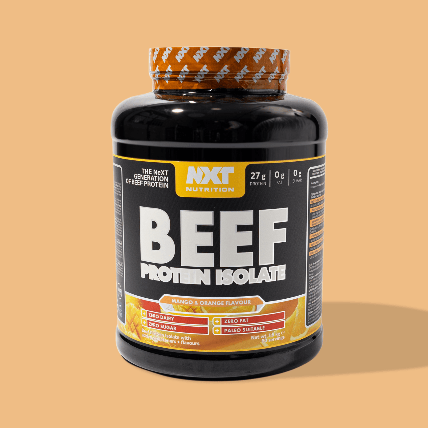 NXT Beef Protein Isolate 1.8kg - Mango and Orange