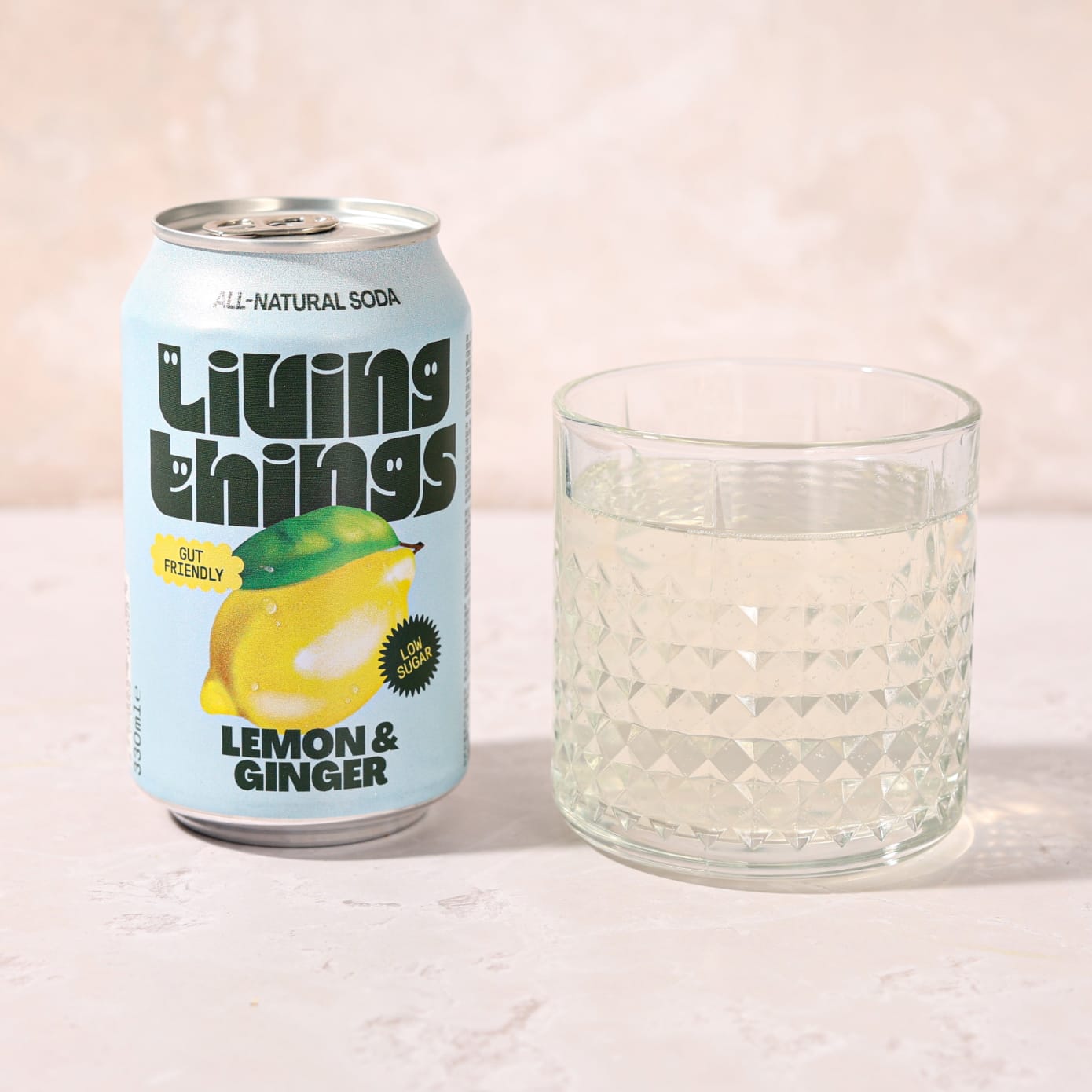 Living Things Prebiotic Soda Lemon & Ginger 330ml