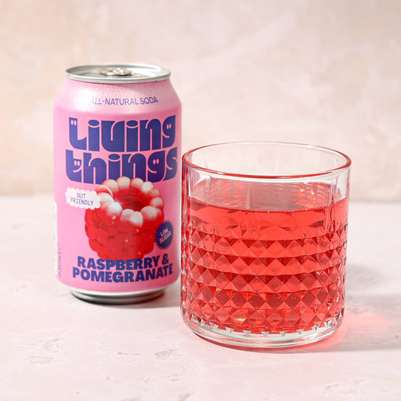 Living Things Prebiotic Soda Raspberry & Pomegranate 330ml