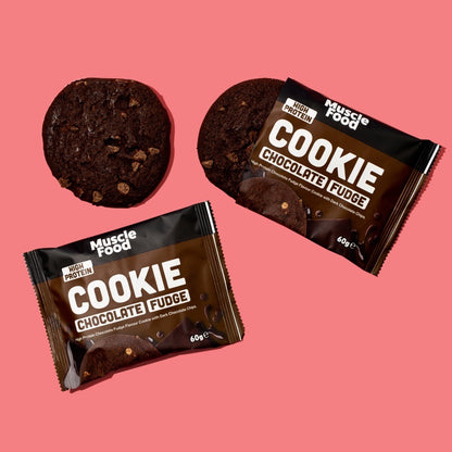 12 x 60g MuscleFood Chocolate Fudge Cookies